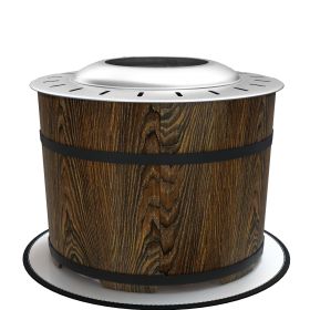 Portable Smokeless Fire Pit Magnesium Oxide Bonfire Stove with Mat Brown Ideal for Outdoor Activities