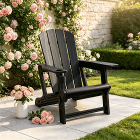 Adirondack Chair Realistic Wood Grain Backyard Lawn Outdoor Furniture