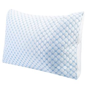 2Pcs Or 1Pc Cooling Memory Foam Pillow Ventilated Soft Bed Pillow With Cooling Gel Infused Memory Foam Machine Washable (Option: Queen-1Pc)