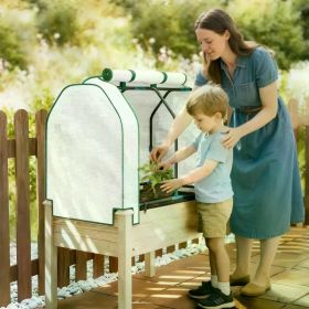 Raised Garden Bed with PE Greenhouse (Option: Default Title)