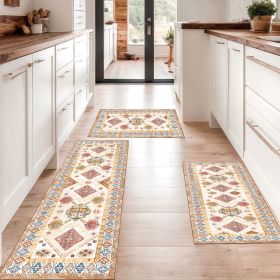 Boho Kitchen Rug Sets 3 Piece with Runner Non Slip Kitchen Rugs and Mats Washable Kitchen Mats for Floor Thick Kitchen Floor Mat Carpet Runner Ru (title: default title)